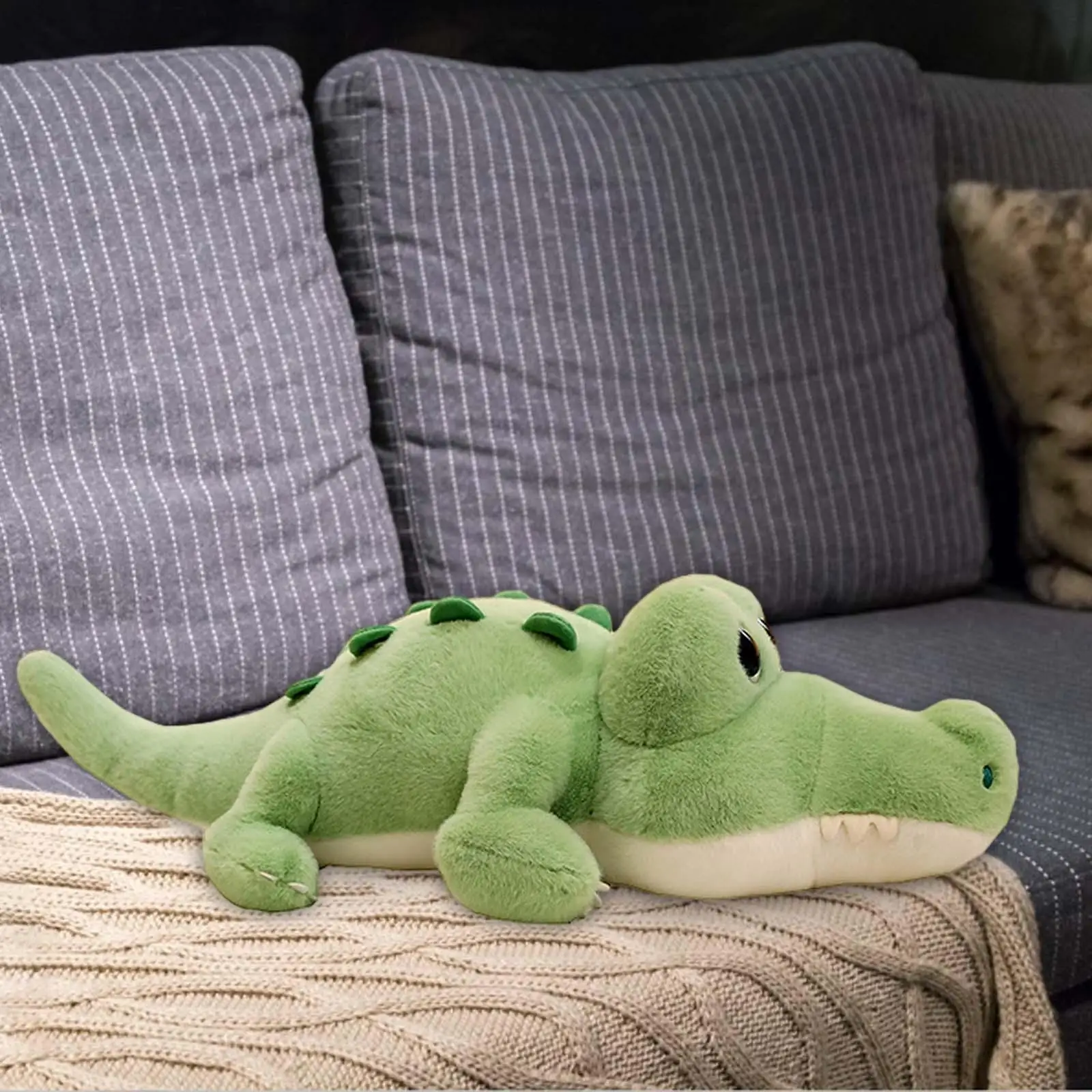 

Stuffed Animal Toy Realistic Fun Sofa Ornaments Plush Alligator Doll