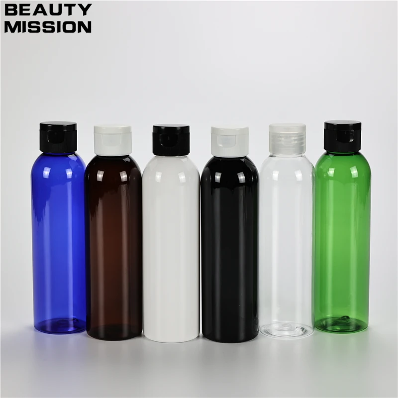 

Multicolor 180ML X 30 Empty Cosmetic Refillable Bottle With Flip Top Cap Shower Gel Shampoo Liquid Soap Travel Packing Container