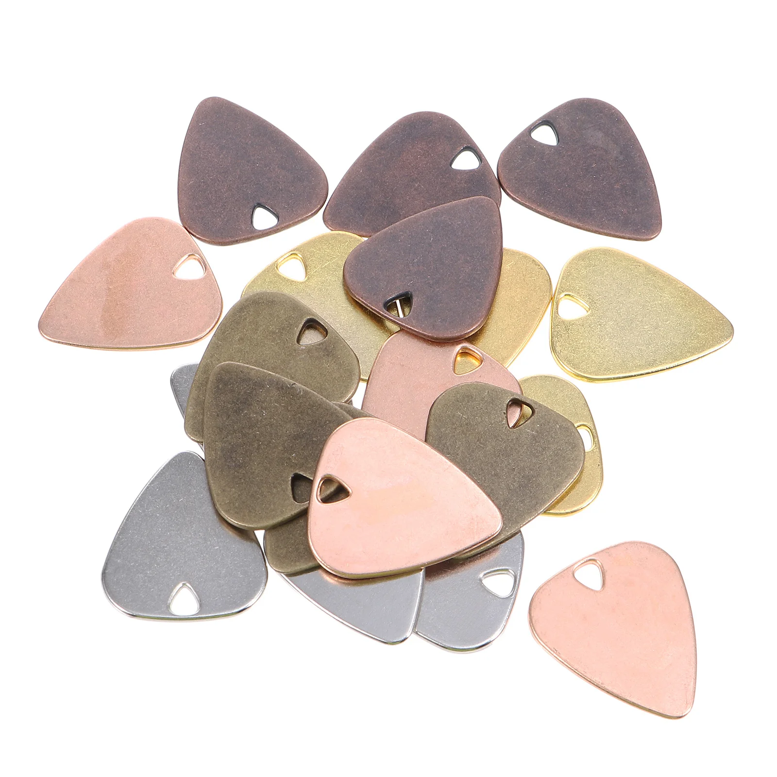 

20pcs Electric Guitar Picks Metal Alloy Plectrum Durable Lightweight Necklace Decoration Accessories For Guitar Players Tool For