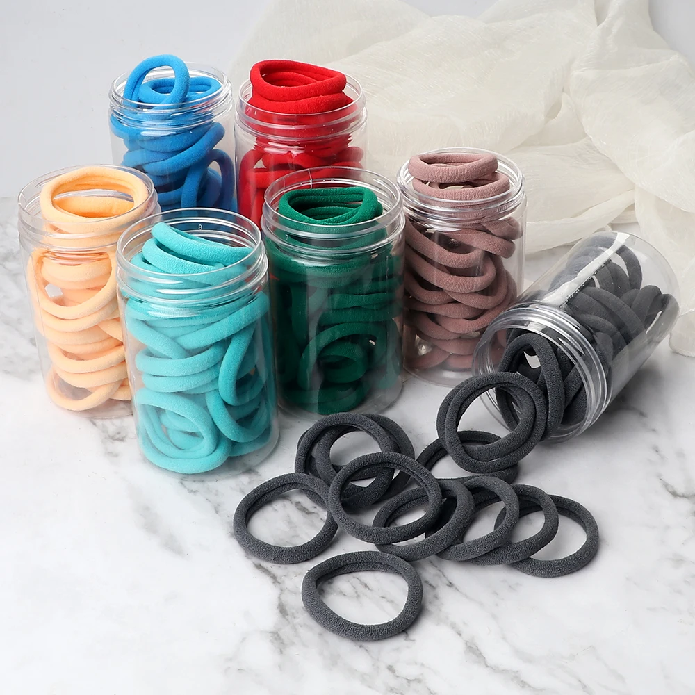 20-200 Teile/satz Gummi Haarband Haarbänder Haar Zubehör Elastische Dehnbare Haargummis Für Frau Mädchen Pferdeschwanz Halter Kopfbedeckungen – Detail 12