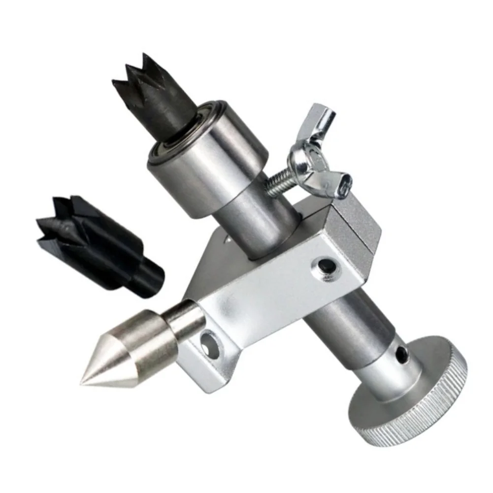 Bearing Telescoping Tailstock Chuck Aluminum Adjustable For Bead Drilling Wood Turning Mini For Lathe DIY Shaft Processing Tool