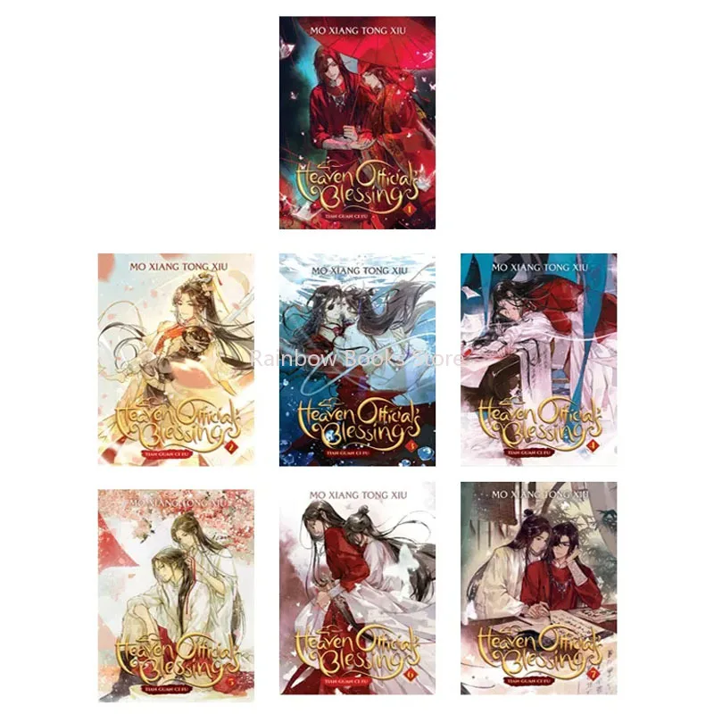 1-7 Volume Tian Guan Ci Fu Genuine English Novel Heaven Official Blessing Mo Xiang Tong Xiu Novel Comic libros