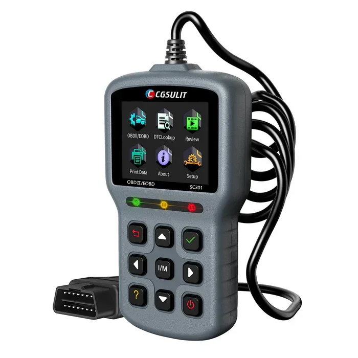 CGSULIT SC301 OBD2 EOBD Scanner Engine Code Reader Check Engine Light Emission Analyzer O2 Moni tor Test Smog Check