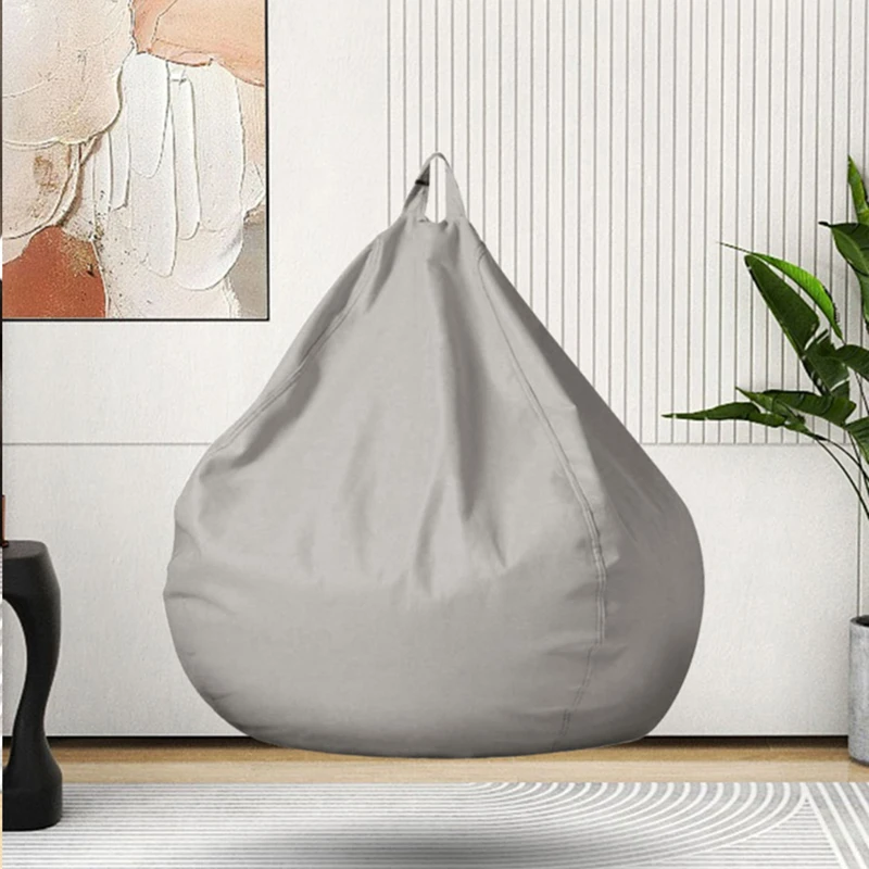 Pouf Inclinable Jaune, Canapé Assis Rond, Fermeture Éclair, Confortable, Mobilier Moderne