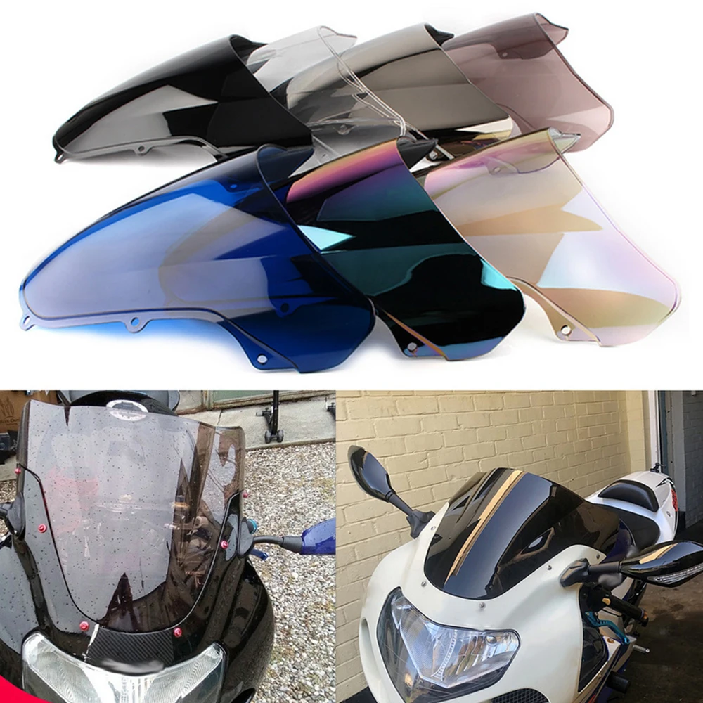 Motorcycle Double Bubble Windshield For SUZUKI GSXR600 GSXR750 GSX-R 600 750 1000 GSX-R1000 K1 WindScreen Accessories 2000-2003