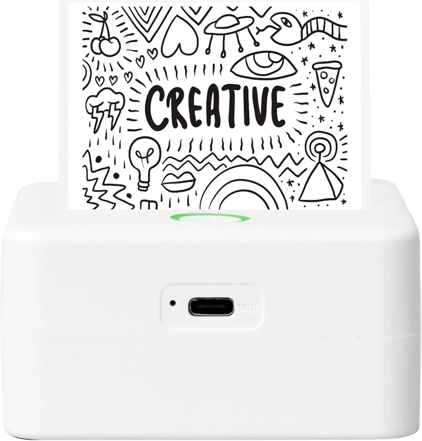 

Wireless Mini Portable Inkless Thermal Printer & Label Maker with White Paper, Compact and Easy to Use