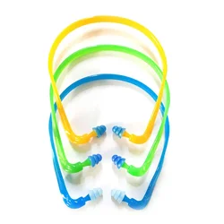 1Pcs Noise Reduction Earplugs Swim Reusable Hearing Protection  Earmuff Silicone Corded Ear Plugs Ears Protector