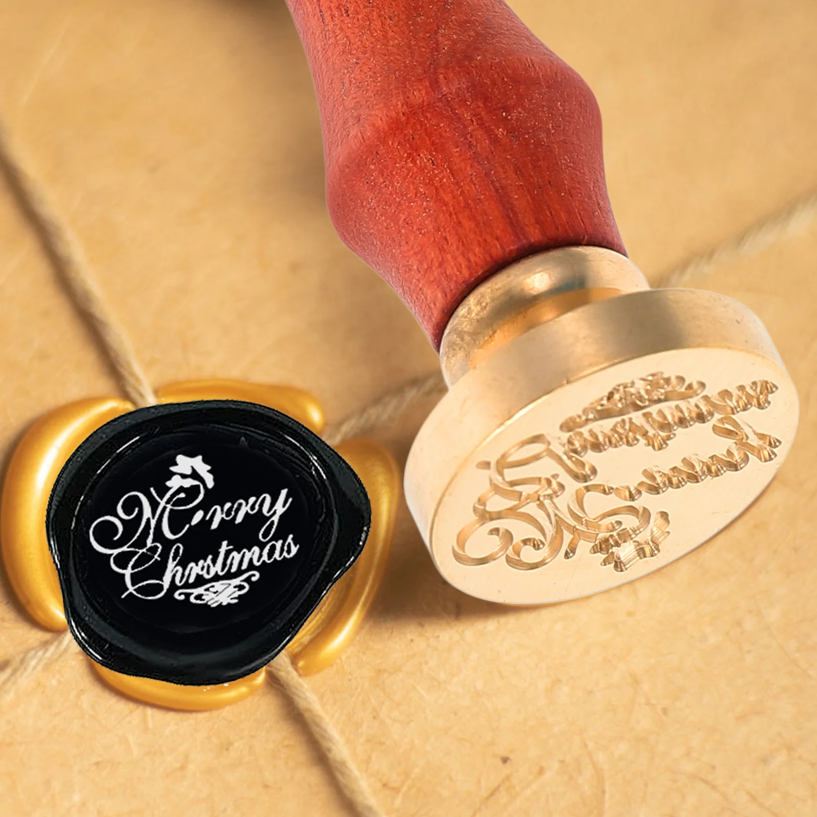 

Seal DIY Decorative Copper Head Detachable Vintage Envelope Ring Melt Craft Embellishment Wax Sealing Stamp Letter