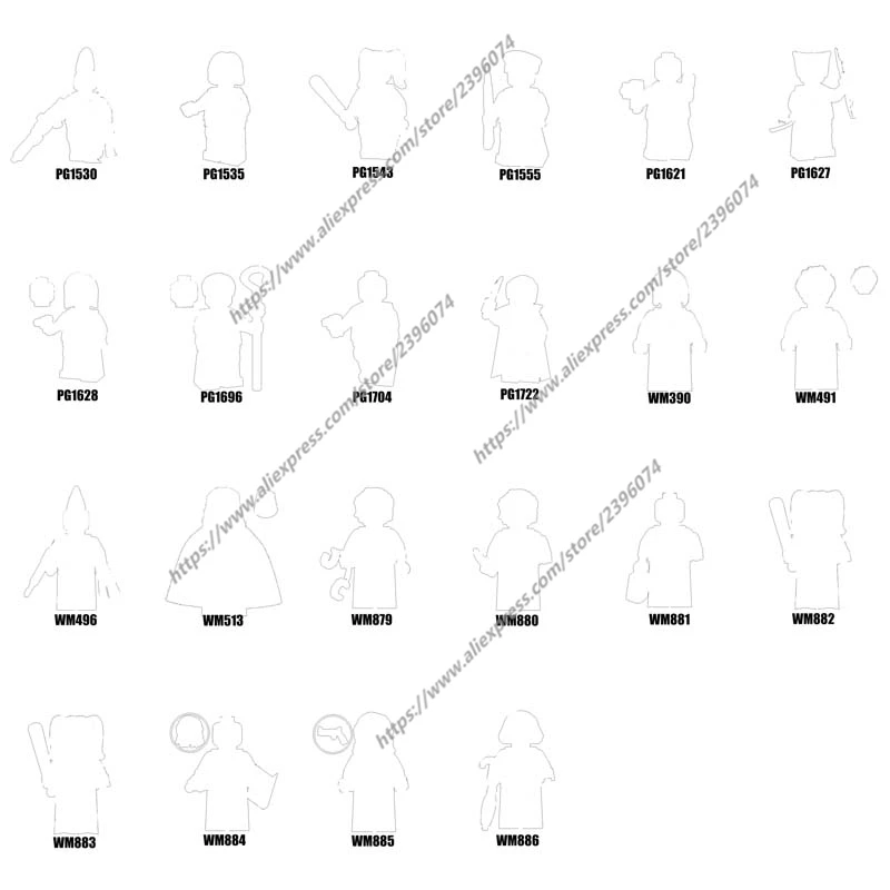 

1 шт., фигурки-конструкторы PG1530 PG1535 PG1543 PG1555 PG1621 PG1627 PG1628 PG1696 PG1704 PG1722 WM390 Series-019