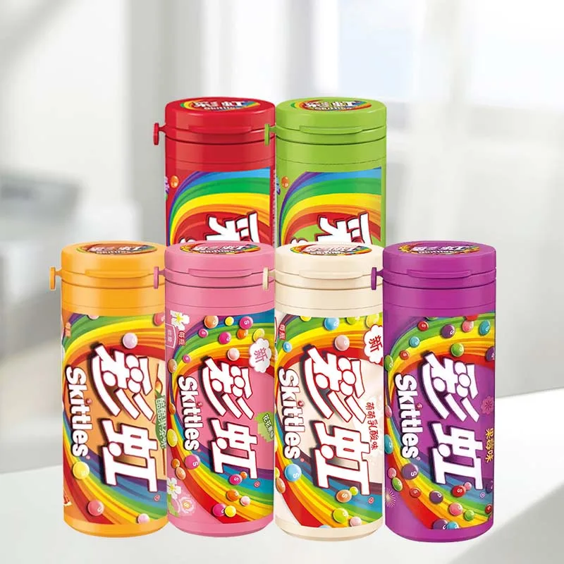 Конфеты Skittles 1,06 унций (30 г) * 5 банок Конфеты с хрустящей ракушкой, конфеты, которые дети любят