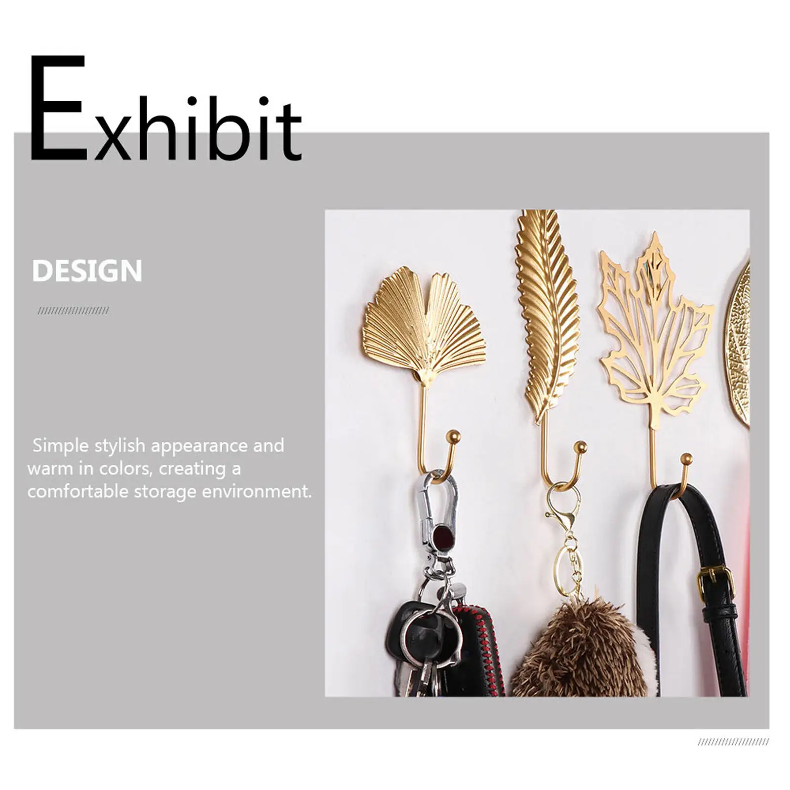 

2 шт. настенных крючков в форме листа в скандинавском стиле, сверхпрочные железные крючки для спальни, прихожей, для пальто и шляп