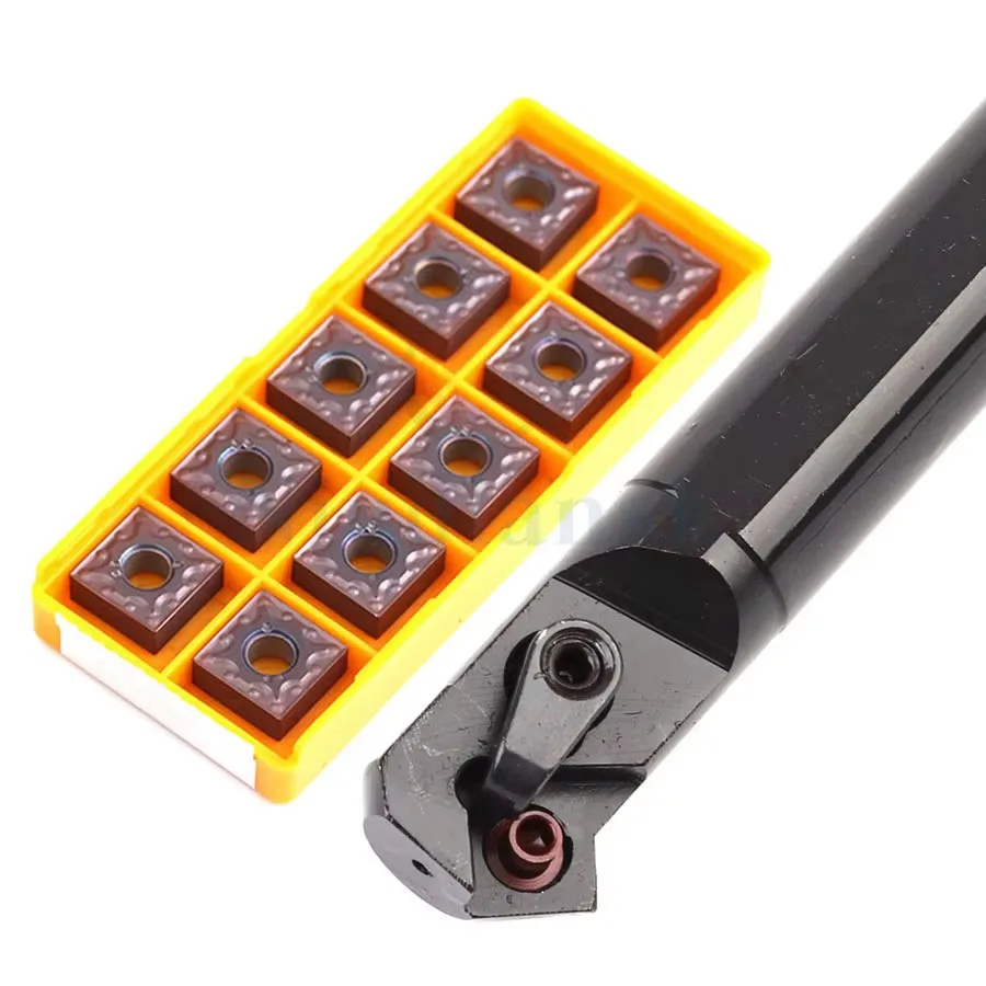CNC เครื่องมือด้านใน45 ° S20R/S25S-MSSNR12เครื่องกลึงเครื่องมือ Chamfering เครื่องมือที่น่าเบื่อ + 10Pcs SNMG12 hard โลหะผสมแทรก