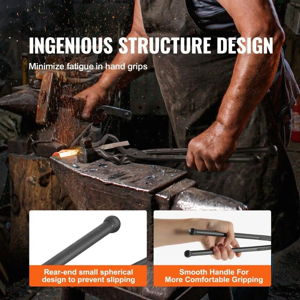 Pinze da fabbro da 18 pollici Punte in acciaio al carbonio Z V-Bit Rivetti in acciaio A3 per forgiature circolari con lama di coltello per principianti professionisti