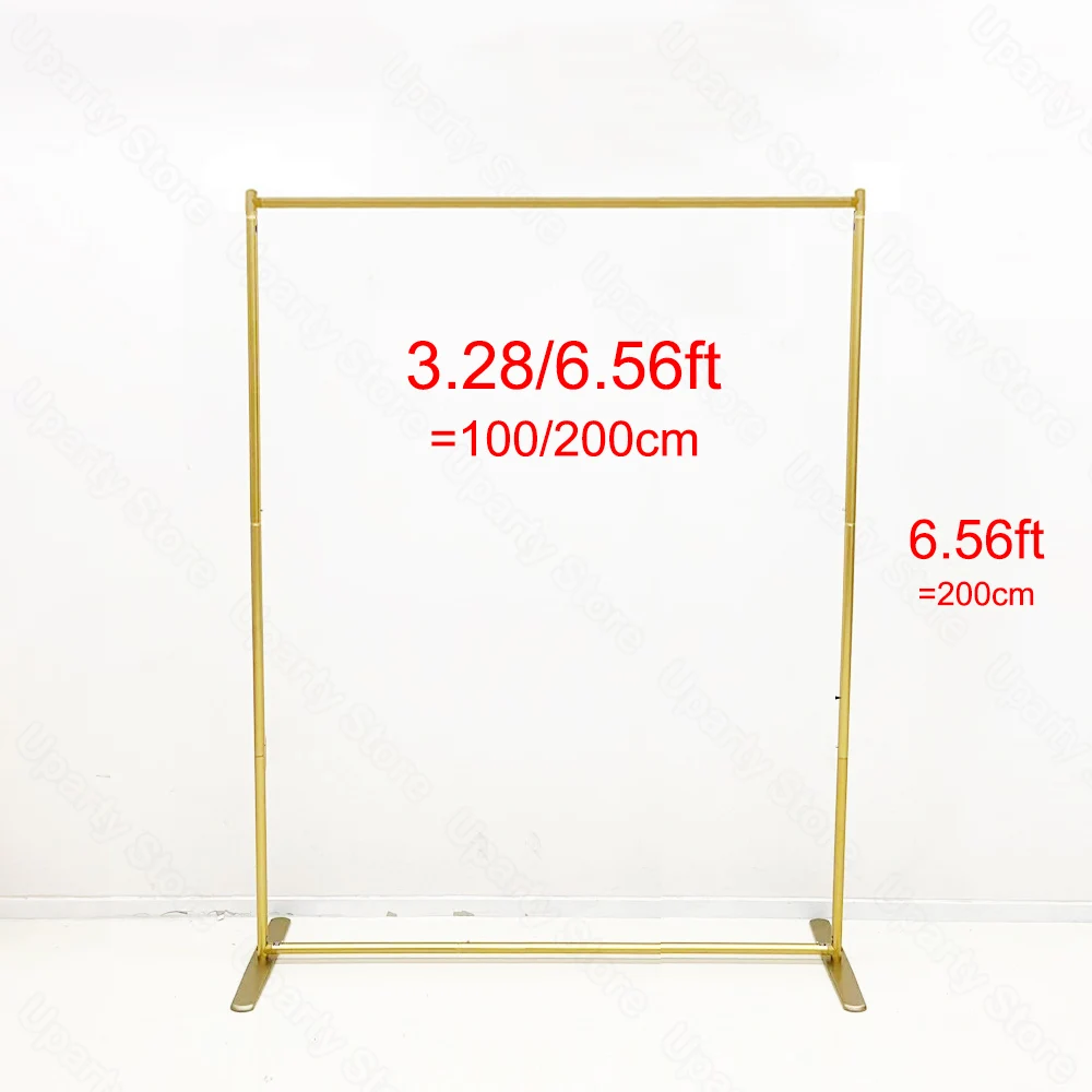 

2m Square Backdrop Stand High Qualty Aluminum Alloy Metal Gold Square Flower Frame Stand Arch for Birthday Wedding Decoratio