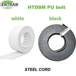 Polyurethane HTD8M Tooth 8mm Pitch Open Timing Belt HTD 8M 20 Synchronous Belt htd 8m 30 50