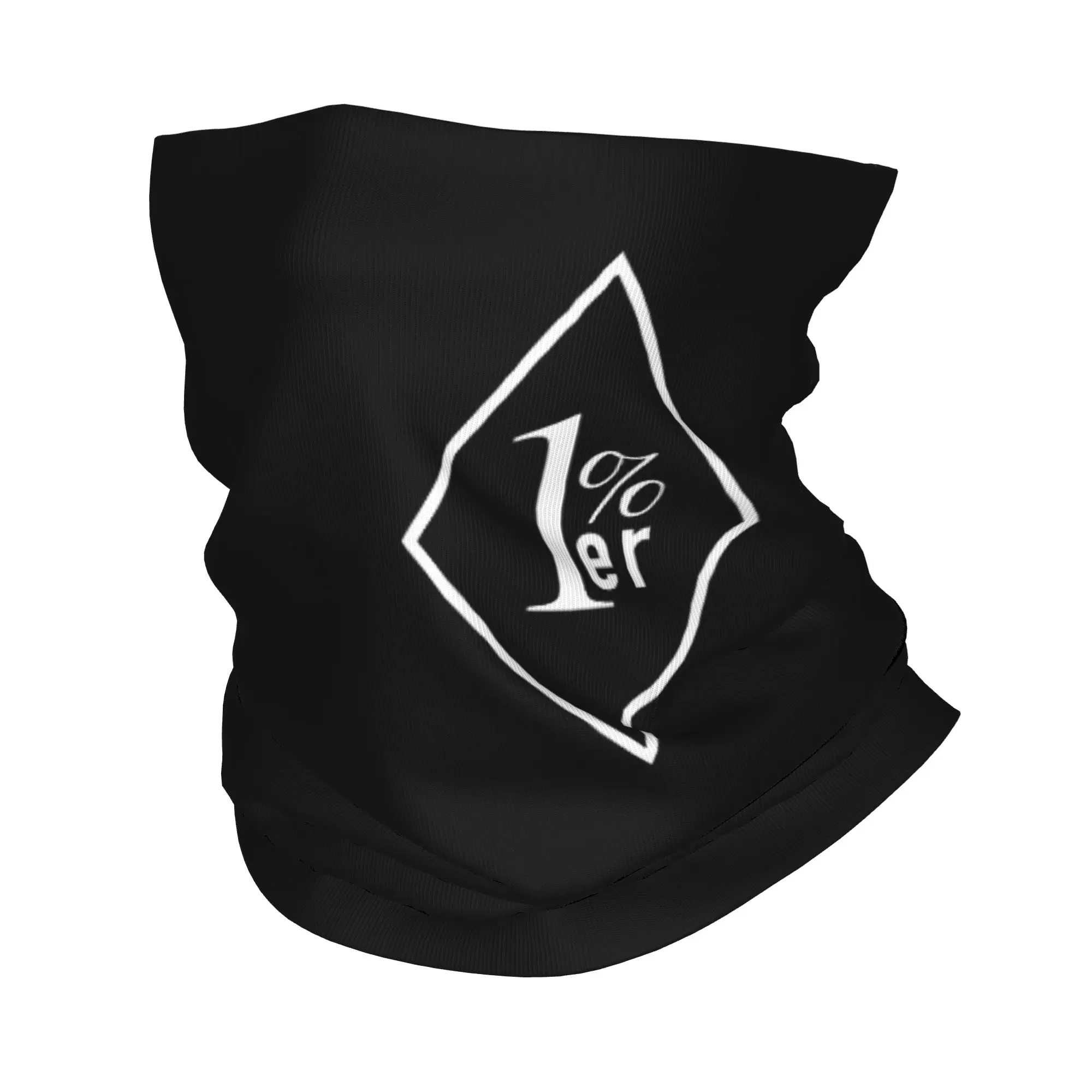Benutzerdefinierte One Percenter 1 % Bandana-Halsmanschette, winddichter Gesichtsschal-Überzug für Damen und Herren, klassisches Logo, bedrucktes Stirnband, Schlauch-Sturmhaube