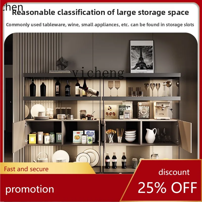 خزانة مشروبات جانبية لتناول الطعام بتصميم إيطالي بسيط من HXL، خزانة عرض زجاجية مفتوحة #1