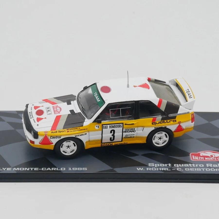 Ixo 1:43 Scale Diecast Alloy Sport Quattro WRC 1985 Racing Toys Car Model Classic Adult Collection Souvenir Gifts Static Display