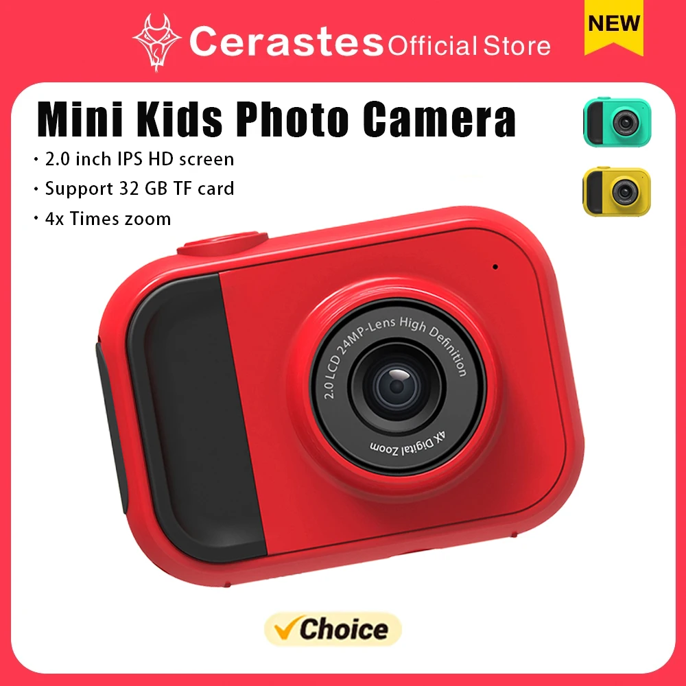 Mini fotocamera fotografica educativa per bambini 24MP Full HD 1080P Fotocamera digitale Zoom 4x Fotocamera giocattolo per bambini Regali di