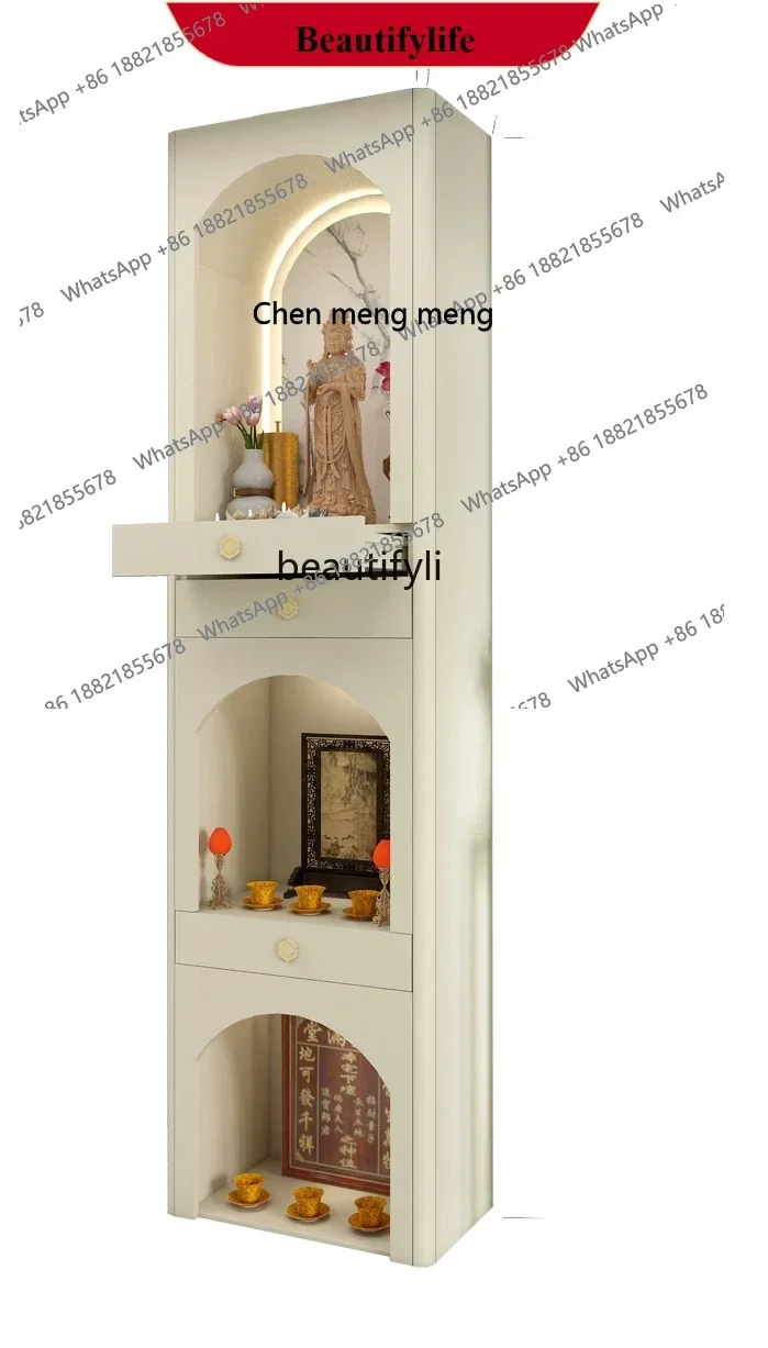 

z183 God of Wealth Cabinet Home Guanyin Bodhisattva Worship Cabinet Buddha Shrine Altar Ancestor Earth God Cabinet