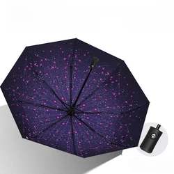 Umbrella Starry Sky Small Black Umbrella Manual Dual-Use Sun Umbrella Female Sun Protection Sun Umbrella Sun Umbrella