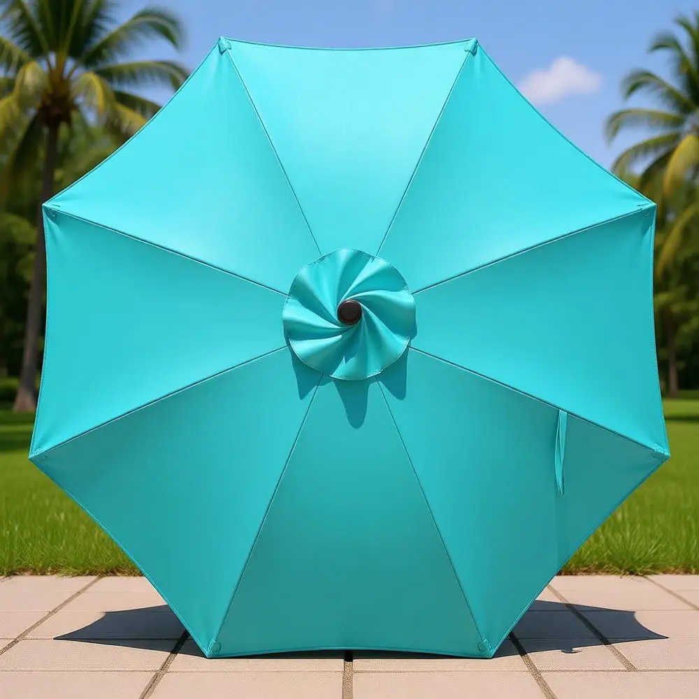 

Бирюзовый 10-футовый уличный зонт-навес для каркасов с 8 спицами