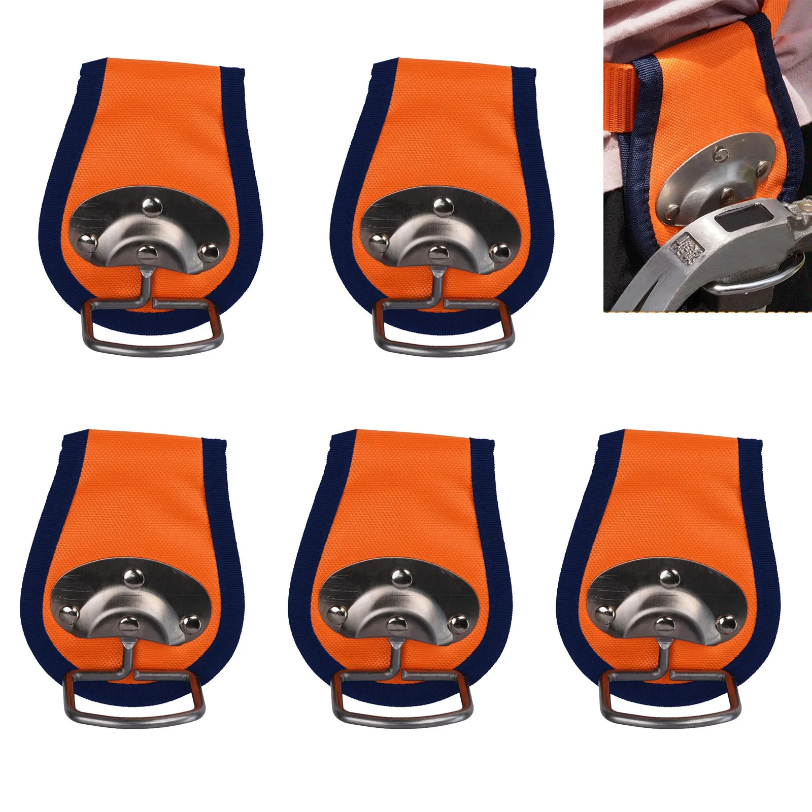 5pcs Oxford Cloth Hammer Hanger Loop for Carpenters D600 Fabric 5mm Ring Opening Swivel 50mm Belt Fit 5pcs Oxford
