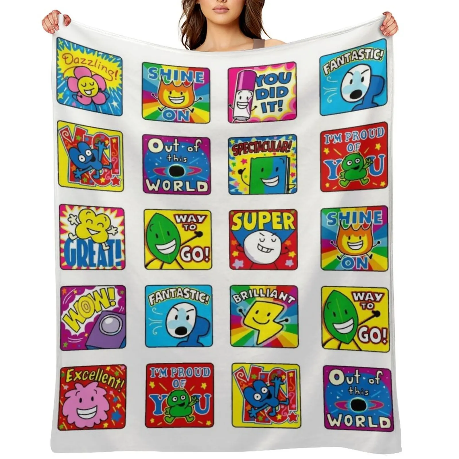 

BFDI Classroom 30 Pack Throw Blanket Weighted Decorative Sofa Heavy Thermals For Travel Blankets