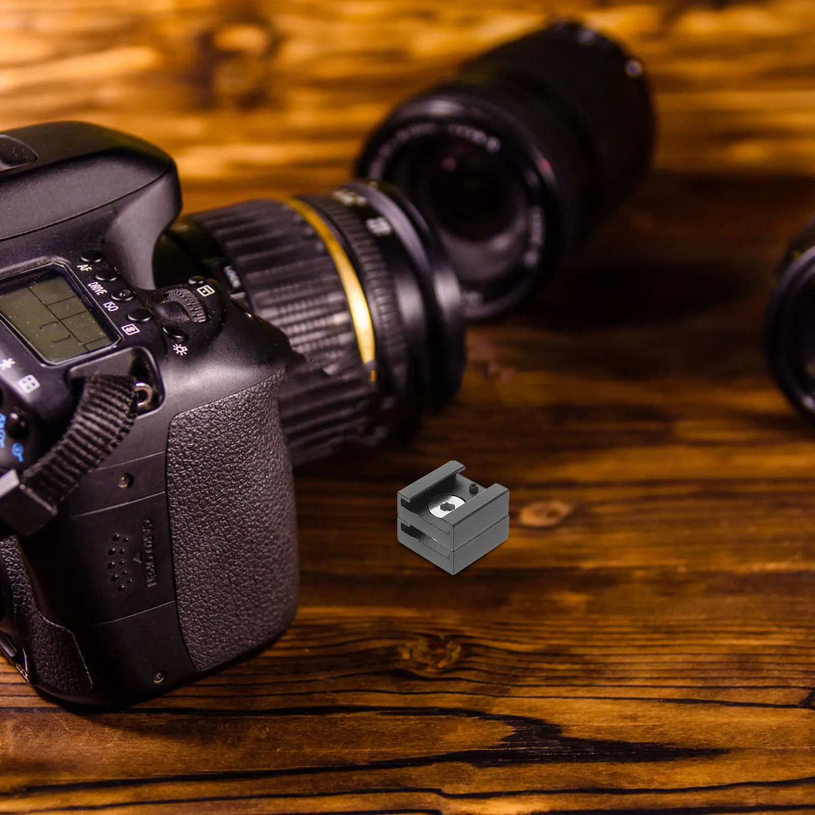 

1 set 1/4 Hot Shoe Mount Connector Fixed Seat for DSLR Camera Accessories Stable Shooting Prevent Loose Connections Enhance