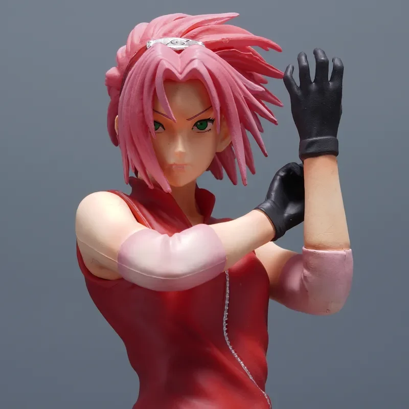 Gk 28cm Haruno Sakura Door God Series Ninja Action Figure Standing Statue Model Ornament Pvc Dolls Kids Collectible Toys Gifts