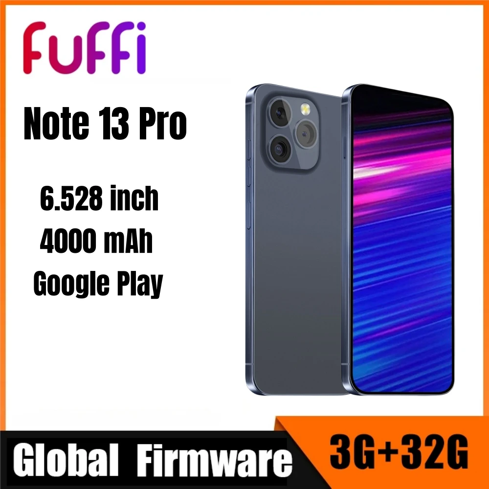 FUFFI-Note 13 Pro,Mobile phones,6.528 inch,32GB ROM,3GB RAM,4000mAh Battery,Smartphone Android 8.1,Google Play Store,Cellphones