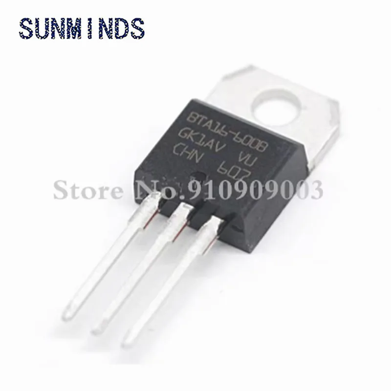 10 sztuk BTA16-600B TO-220 BTA16-600 TO220 16-600B BTA16 600V 16A triac dystrybutor nowy i oryginalny
