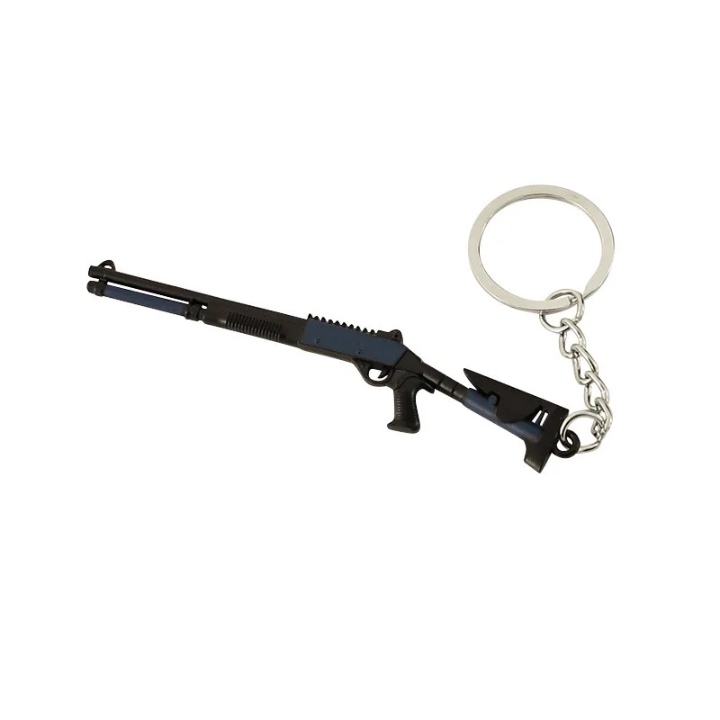 Hot Game Keychain Jewelry Weapon Gun M1014 Model Metal Pendant Key Chain Chaveiro Bag Car Key Holders Gift For Kids Men