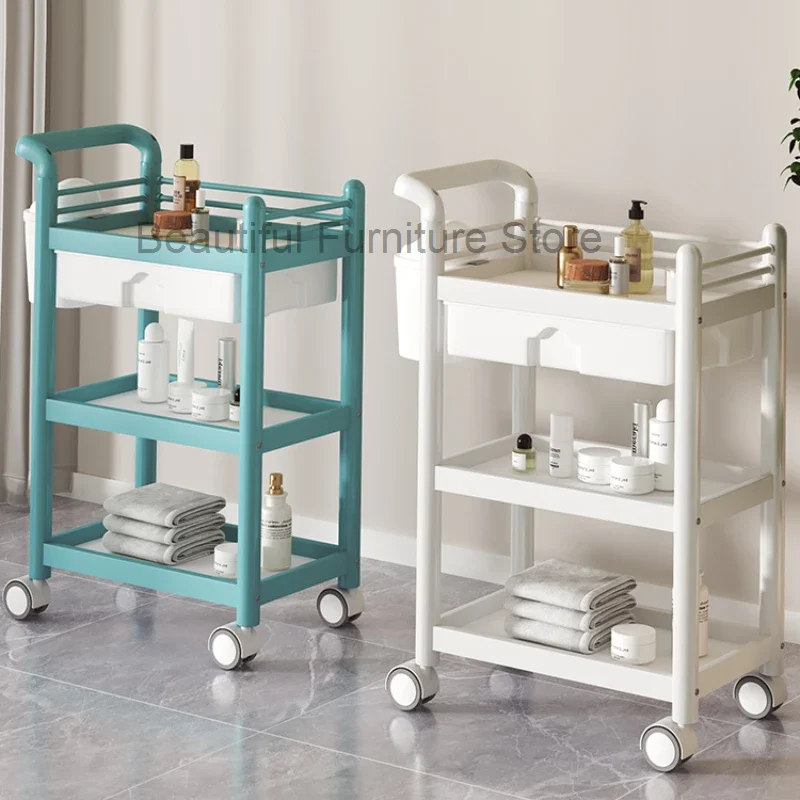 

Makeup Salon Trolley Beauty Cosmetic Barbershop Equipment Salon Trolley Rolling Muebles Peluqueria Commercial Furniture YN50ST