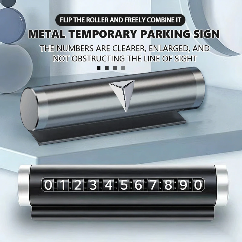 For Deepal 1PCS Metal Car Temporary Parking Card Phone Number Card Accessories X N7 N8 N9 2025 D9 MPV EV 2018-2022 2023 2024 Dmi