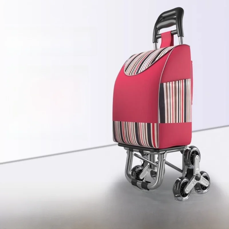 ポータブルショッピングカート階段昇降用手引き棒野菜購入小型車家庭用ミニチュアトラック荷物車
