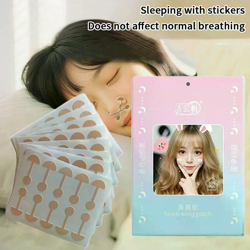50/100 Patches Shrinking Nose Wing Stickers Cosplay Nose Shrink Nose Strips Shrink Thin Invisible Beauty Wings Narrow Nose