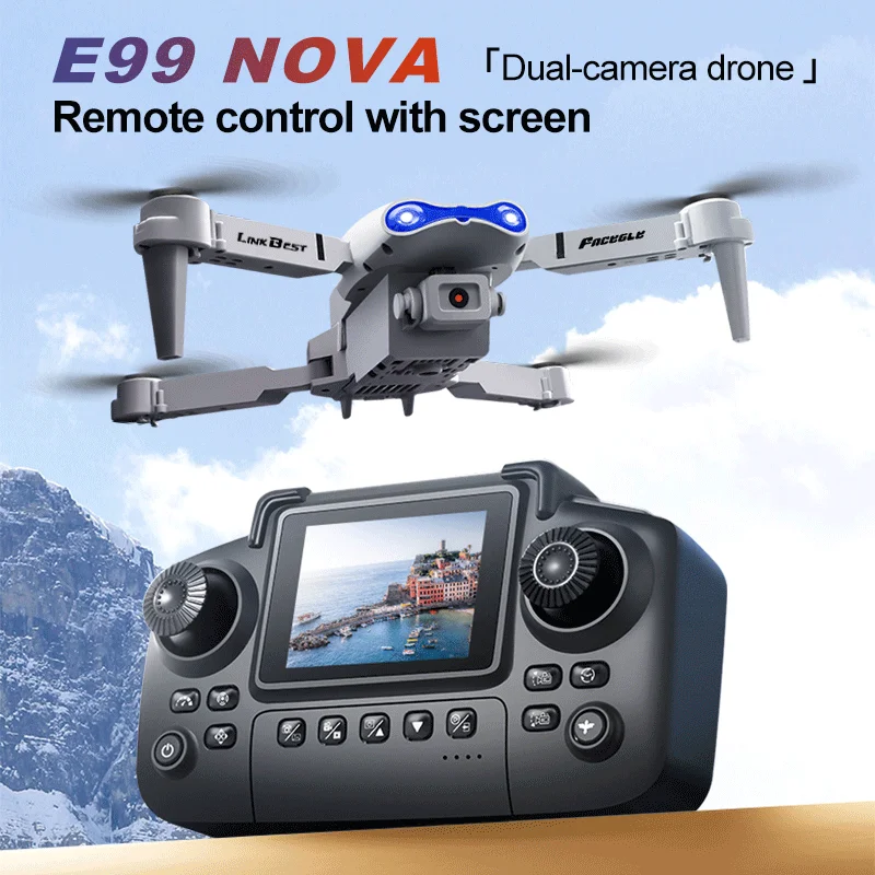 FACEGLE UAV E99 Nova RC Drone Mini Aircraft Foldable Drone Optical Flow Quadcopter Altitude Hold 360° Flip Beginners Ideal Gifts