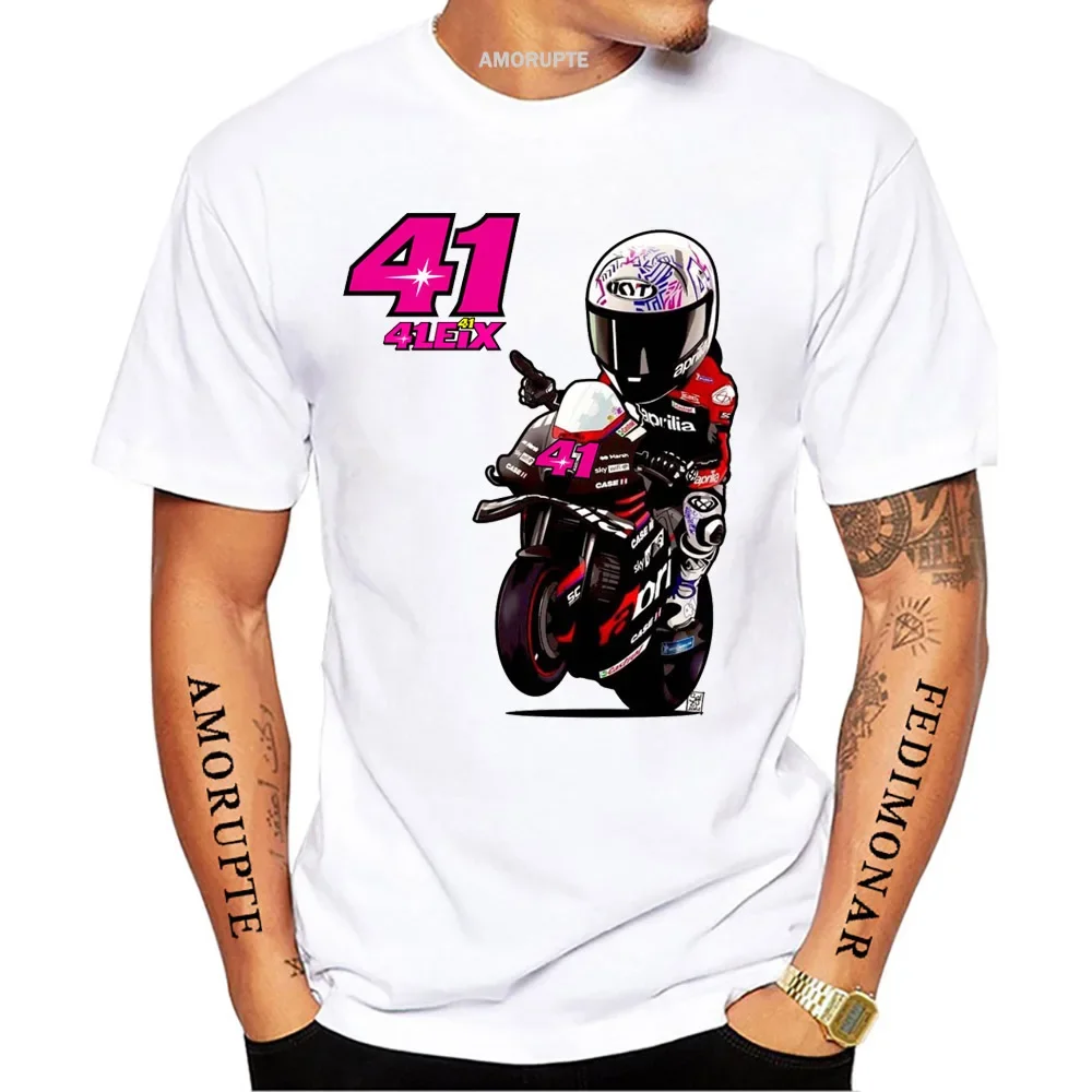 Aleix Espargaro 41 GP 2023 New T-Shirt Summer Men Short Sleeve GS Adventure Spor Casual White Tops Hip Hop Motorcycle Rider Tees