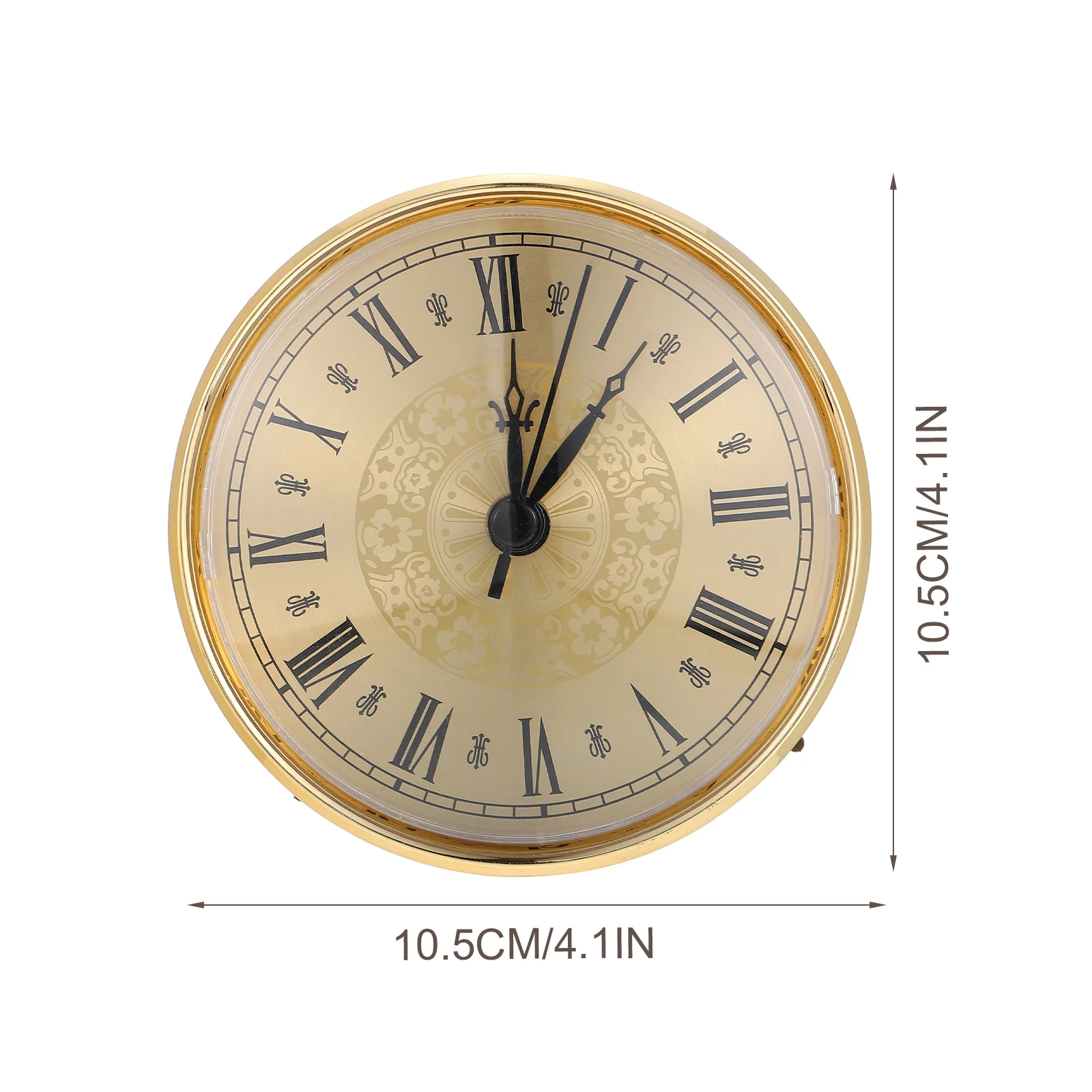 Clock Craft Quartz Movement Dia.110mm Round Clocks Little Clock Simple Quartz With Gold Trim Mute Pointe