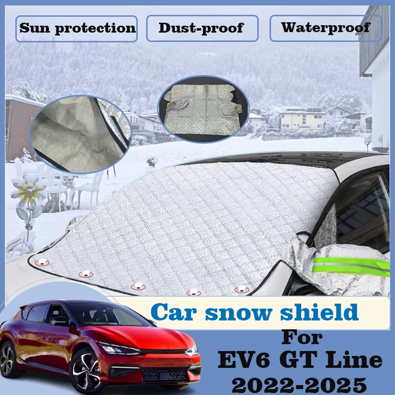 

Car Sunshade For Kia EV6 GT Accessories 2023 2022-2025 Snow Cover Windshield Sun shade Front Covers Frost Shield Accessories