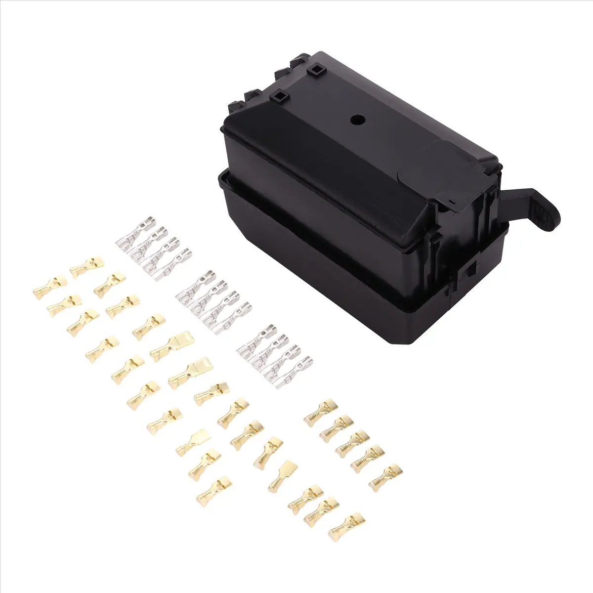 #58S Automotive Parts & Accessories,Fuse-Relay Box 5-Fuse Holders 6 Relay Block Holders Fuse-Block 12V (black)