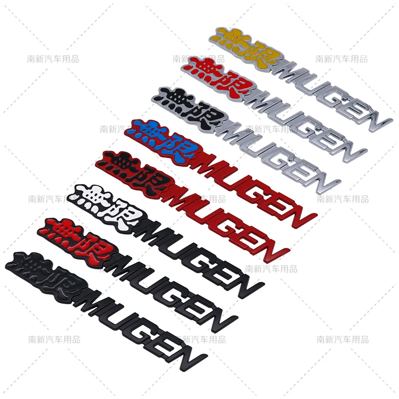 3D Metal MUGEN Logo Decals Emblem Badge Car Sticker For Honda Civic Accord Odyssey CRV CBR VTX VFR Hrv Jazz Auto Rear Back Trunk