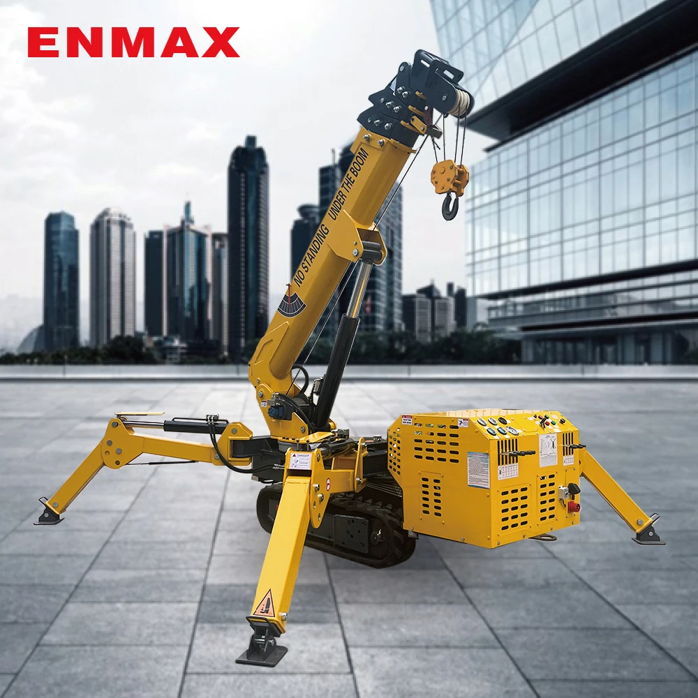 شديدة التحمل تلسكوبي بوم صغيرة متنقلة رفع الزاحف العنكبوت رفع رافعة العنكبوت الهيدروليكية #2
