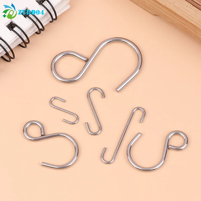 ● 5 ชิ้น/เซ็ต 1/3 1/4 1/6 1/8 ตะขอโลหะรูปตัว S สำหรับมินิตุ๊กตา ข้อต่อมือ เท้า หัว ตะขอเชื่อมต่อ อุปกรณ์เสริมตุ๊กตา