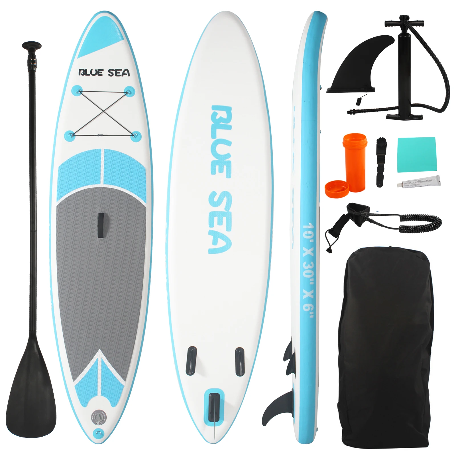 

USA Warehouse Spot PVC Outdoor Game Sport Waterplay Fishing Turing Surfing Rowing Yoga Inflatable Stand up Paddle SUP Board Set