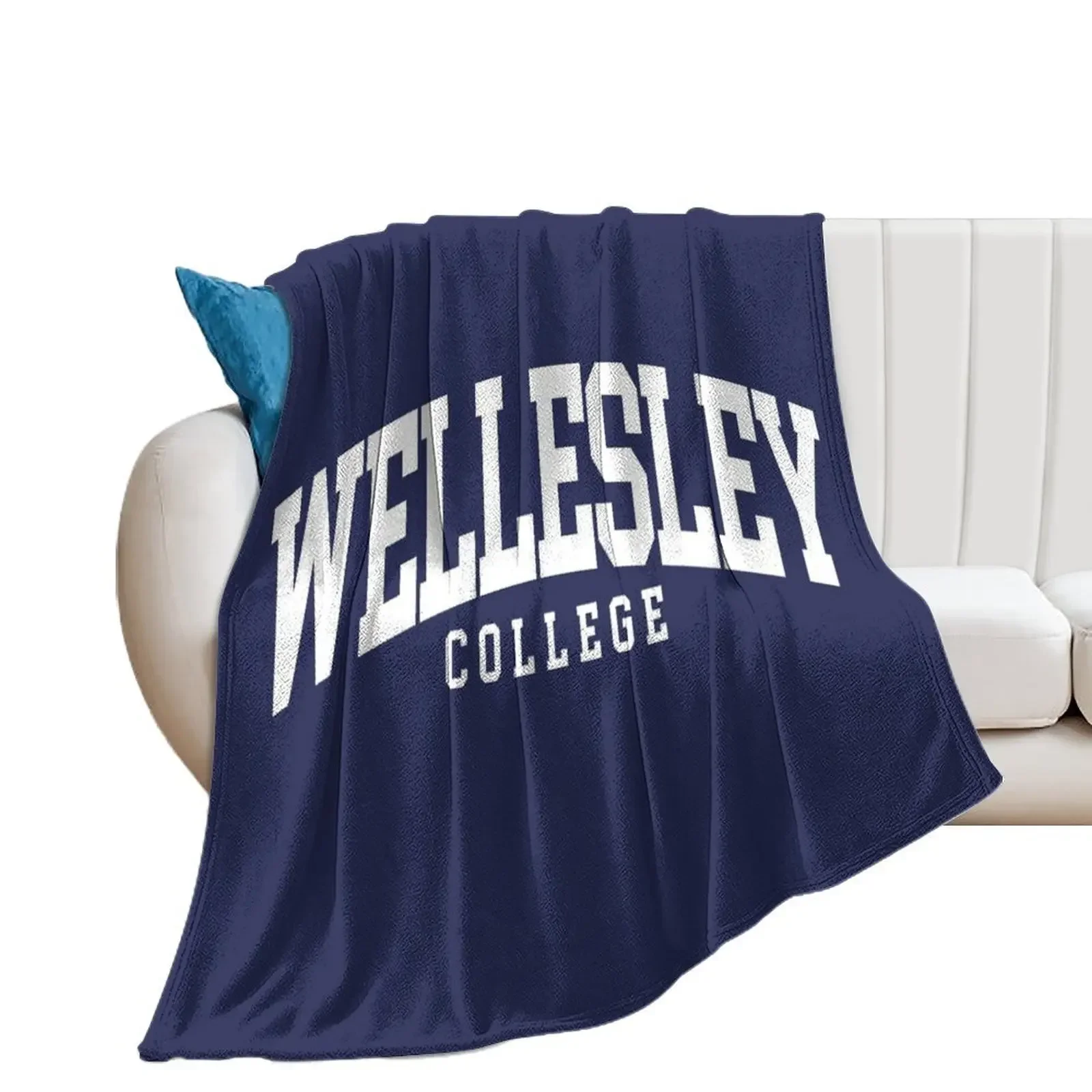 wellesley - college font curved Throw Blanket Softest wednesday Plaid Nap Blankets