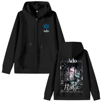 Ado World Tour 2025 Hibana Zipper Hoodie Men Women Fashion Japanese Style Zip Up Jacket Unisex Casual Vintage Zip Up Sweatshirt - Image 2