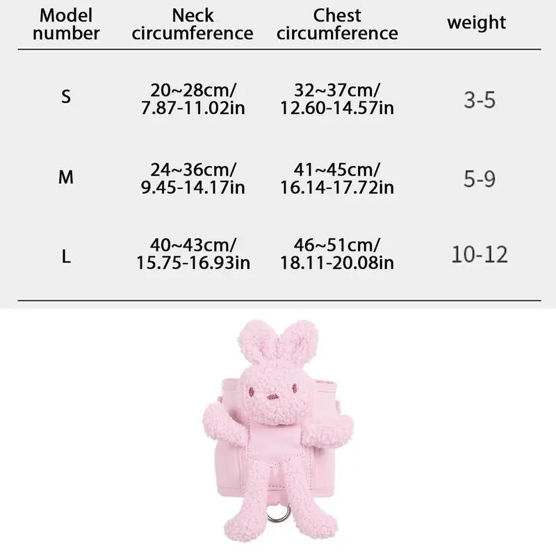 Śliczny królik Oddychająca uprząż dla kota i odporna na ucieczkę Ubranka dla zwierząt Kociak Puppy Psy Kamizelka Regulowana Łatwa kontrola Uprząż