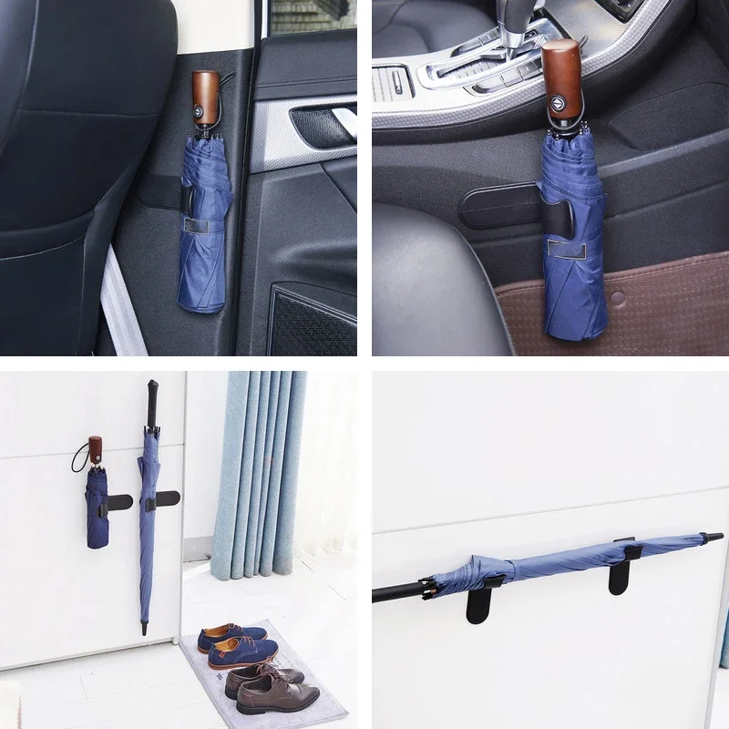 Car Vechicle Umbrella Hook Self-adhesive Multi Holder Hanger Auto Seat Clip Fastener Rack Car Interior Car Accessories